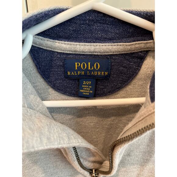 2T Ralph Lauren Pique Quarter Zip - Picture 3 of 3